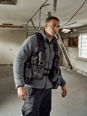 Мъжко яке от плюшен полар в сиво Brandit Teddyfleece Troyer anthracite