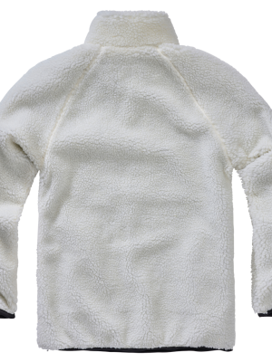 Мъжко яке от плюшен полар в бяло Brandit Teddyfleece Troyer