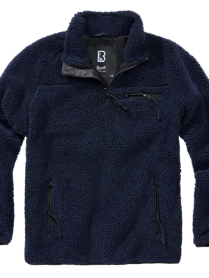 Мъжко яке от плюшен полар в тъмносин Brandit Teddyfleece Troyer