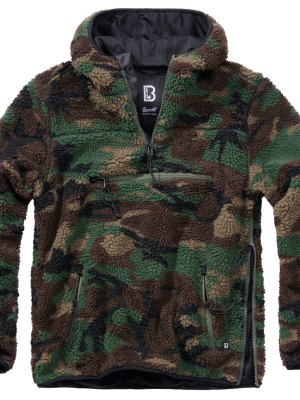 Мъжко пухкаво яке в зелен камуфлаж Brandit Worker Pullover