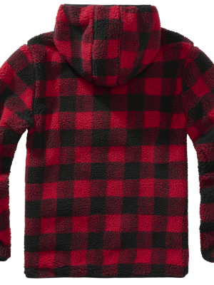 Мъжко карирано яке в червено Brandit Worker Pullover