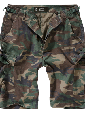 Мъжки къси панталони в зелен камуфлаж Brandit BDU Ripstop woodland