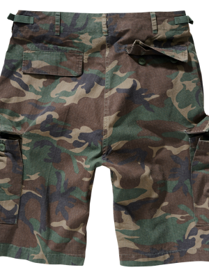 Мъжки къси панталони в зелен камуфлаж Brandit BDU Ripstop woodland