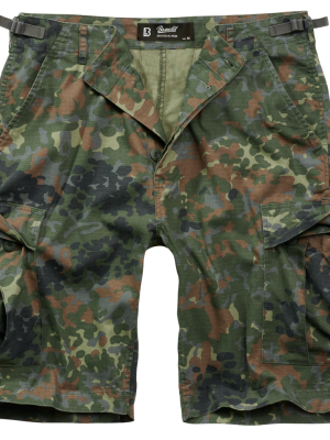 Мъжки къси панталони в зелен камуфлаж Brandit BDU Ripstop flecktarn