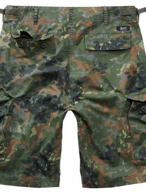 Мъжки къси панталони в зелен камуфлаж Brandit BDU Ripstop flecktarn