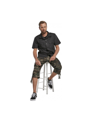 Мъжки 3/4 карго панталони в зелен камуфлаж Brandit Urban Legend