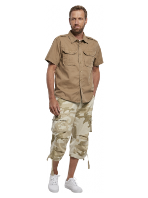 Мъжки 3/4 карго панталони в бежов камуфлаж Brandit Urban Legend