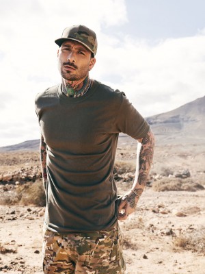 Мъжка изчистена тениска в масленозелен цвят Brandit BW Мъжка изчистена тениска в масленозелен цвят Brandit BW