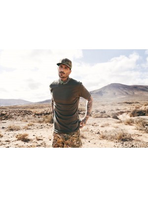 Мъжка изчистена тениска в масленозелен цвят Brandit BW