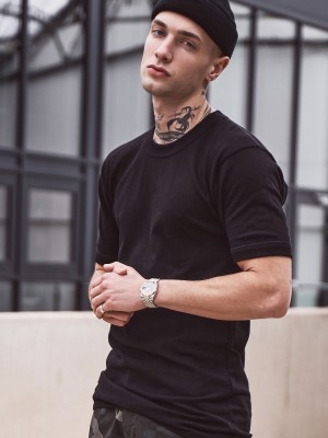 Мъжка изчистена тениска в черен цвят Brandit BW Мъжка изчистена тениска в черен цвят Brandit BW