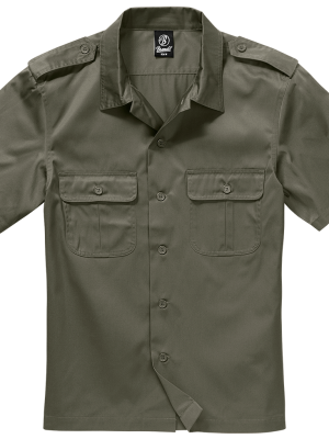 Мъжка риза с къс ръкав в цвят маслина Brandit US