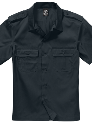 Мъжка риза с къс ръкав в черен цвят Brandit US