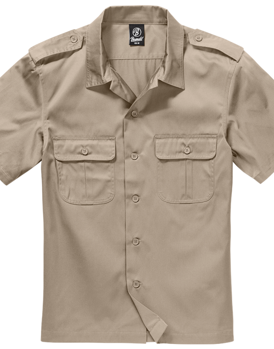 Мъжка риза с къс ръкав в бежов цвят Brandit US, Brandit, Блузи и Ризи - Complex.bg