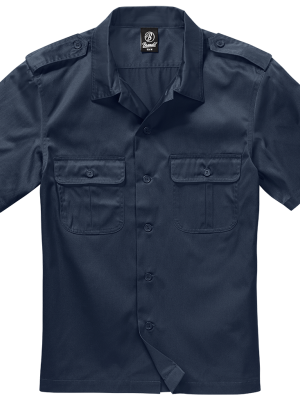 Мъжка риза с къс ръкав в тъмносин цвят Brandit US