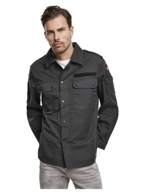 Мъжка риза с пагони в черен цвят Brandit