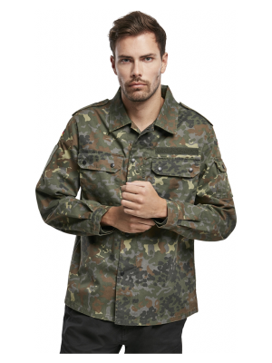 Мъжка риза с пагони камуфлаж Brandit flecktarn