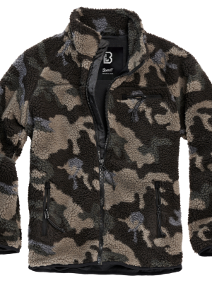 Мъжко яке от плюшен полар в тъмен камуфлаж Brandit