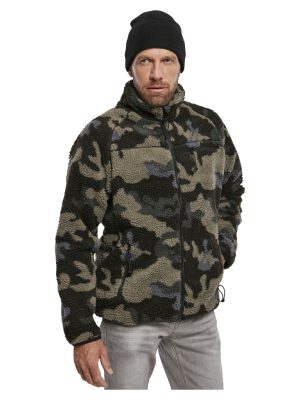 Мъжко яке от плюшен полар в тъмен камуфлаж Brandit