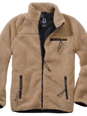 Мъжко яке от плюшен полар в цвят камел Brandit