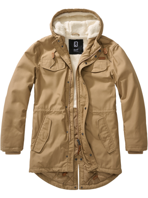 Мъжка парка с топла подплата в цвят камел Brandit