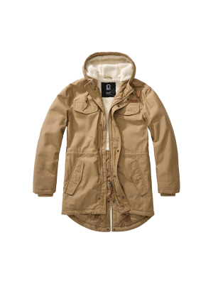 Мъжка парка с топла подплата в цвят камел Brandit