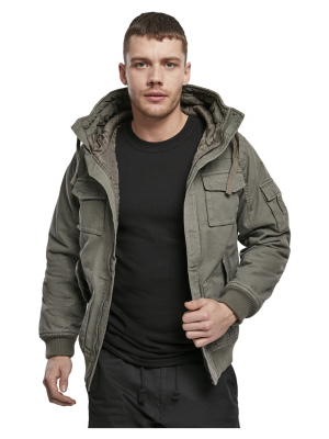 Мъжко яке с качулка в цвят маслина Brandit Bronx