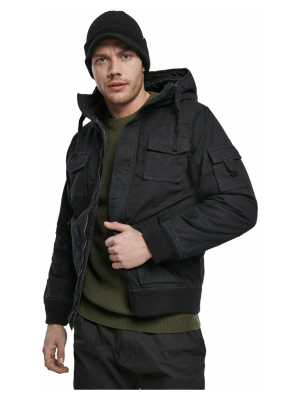 Мъжко яке с качулка в черен цвят Brandit Bronx