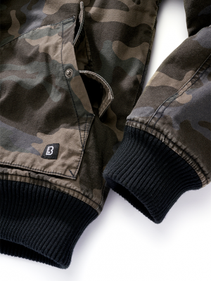 Мъжко яке с качулка в тъмен камуфлаж Brandit Bronx