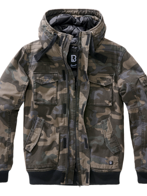 Мъжко яке с качулка в тъмен камуфлаж Brandit Bronx