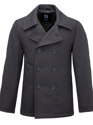 Мъжко стилно палто в тъмносив цвят Brandit Pea 