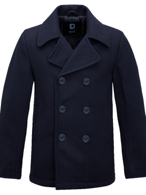 Мъжко стилно палто в тъмносин цвят Brandit Pea 