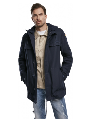 Мъжка парка с качулка в тъмносин цвят Brandit Flag 