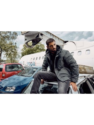 Мъжка ветровка в тъмносив цвят Brandit