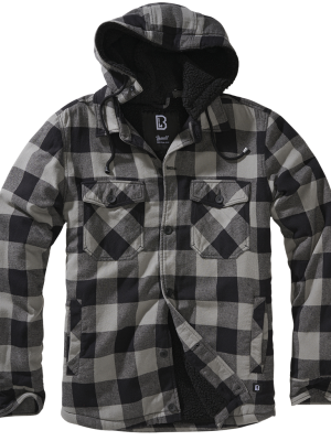 Мъжко яке в десен на тъмносиво каре Brandit Lumber
