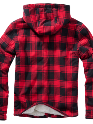 Мъжко яке в десен на червено каре Brandit Lumber 
