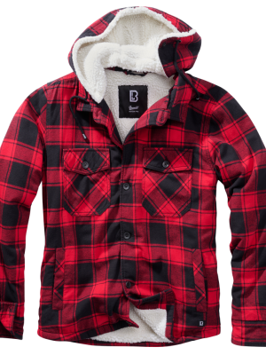 Мъжко яке в десен на червено каре Brandit Lumber 