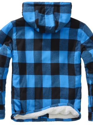Мъжко яке в десен на синьо каре Brandit Lumber 