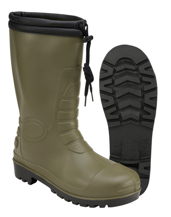 Зимни гумени ботуши в тъмнозелено Brandit Rain Boots Winter, Brandit, Обувки - Complex.bg