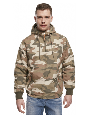 Мъжко яке ветровка в кафяв камуфлаж Brandit Luke light woodland