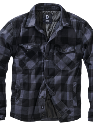 Мъжко яке в черно-сиво каре Brandit Lumber