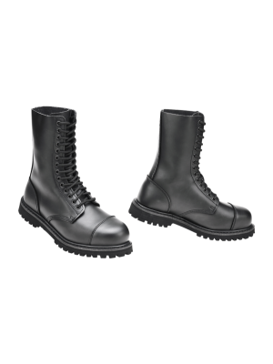 Високи черни кубинки естествена кожа Brandit Phantom 14 Eyelet