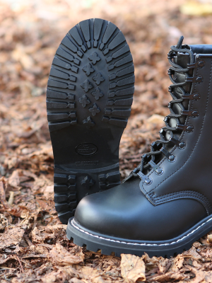 Черни кубинки естествена кожа Brandit Para