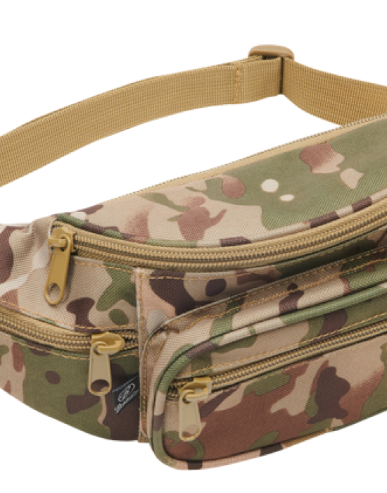 Чанта за рамо в камуфлажен цвят Brandit Pocket Hip Bag tactical camo, Brandit, Чанти - Complex.bg