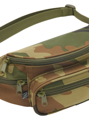 Чанта за рамо в камуфлажен цвят Brandit Pocket Hip Bag woodland