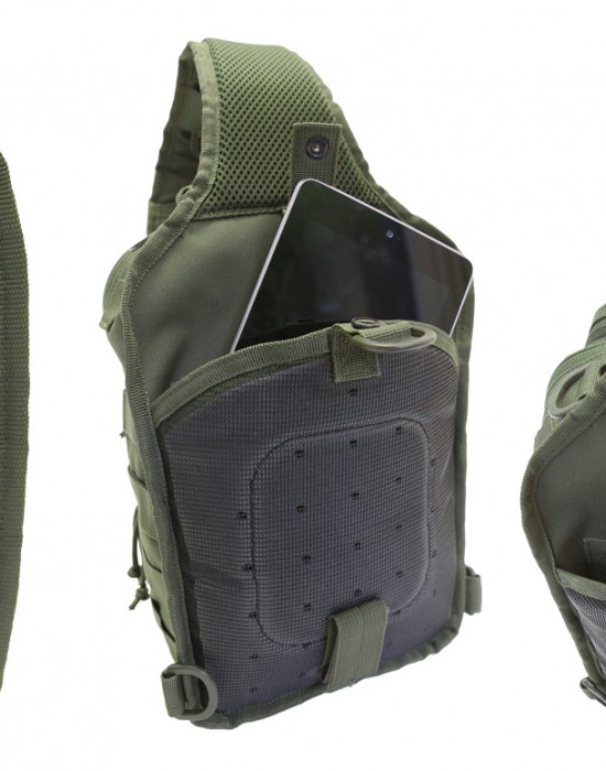 Функционална чанта в тъмнозелен цвят Brandit US Cooper Sling Pack Medium, Brandit, Чанти - Complex.bg