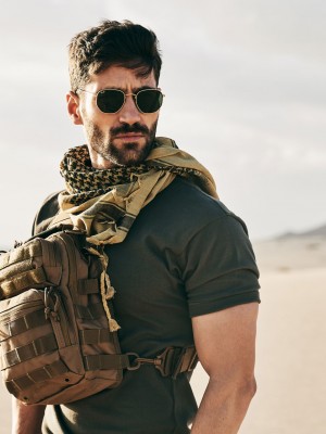 Функционална чанта в камуфлаж Brandit US Cooper Sling Pack Medium woodland