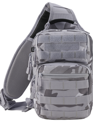 Функционална чанта в сив камуфлаж Brandit US Cooper Sling Pack Medium blizzard camo