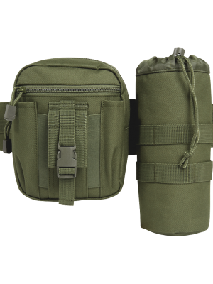 Колан чанта с държач за бутилка тъмнозелено Brandit