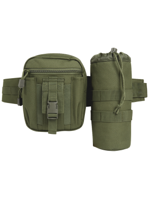 Колан чанта с държач за бутилка тъмнозелено Brandit