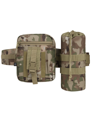 Колан чанта с държач за бутилка камуфлаж Brandit tactical camo